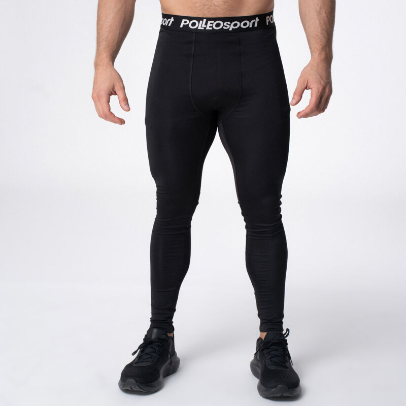 Polleo Men's Chronos Flex Compression Tights, Black 